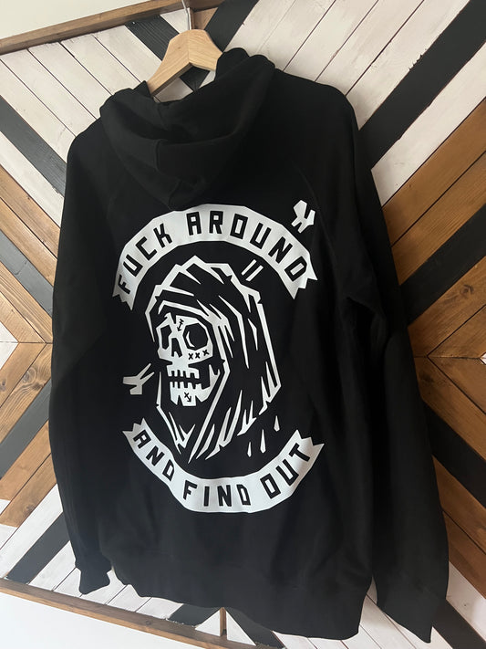 Seconds sale item, fuck around and find out hoodie