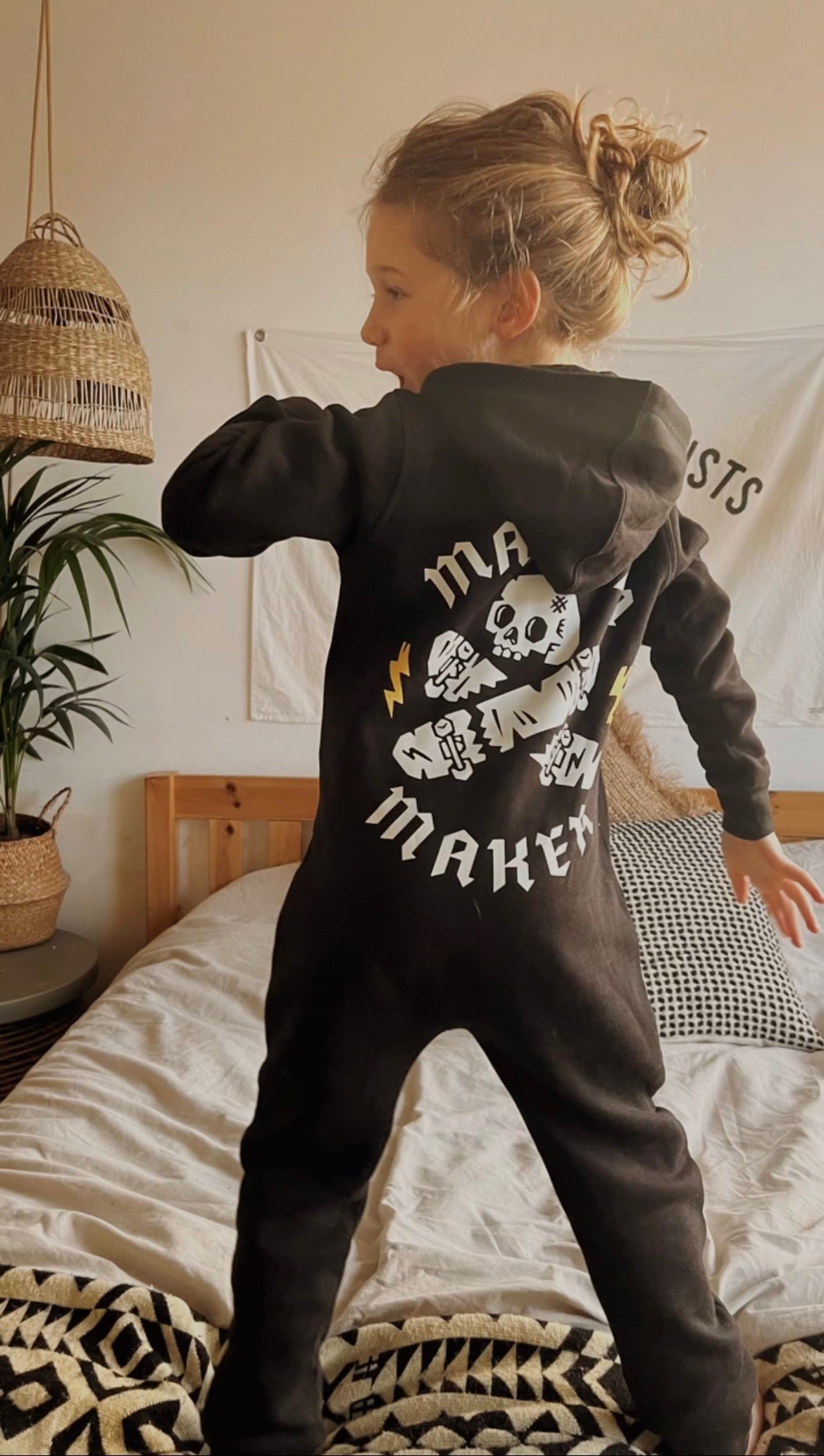 Mayhem Maker Skull And Cross Boards Onesie