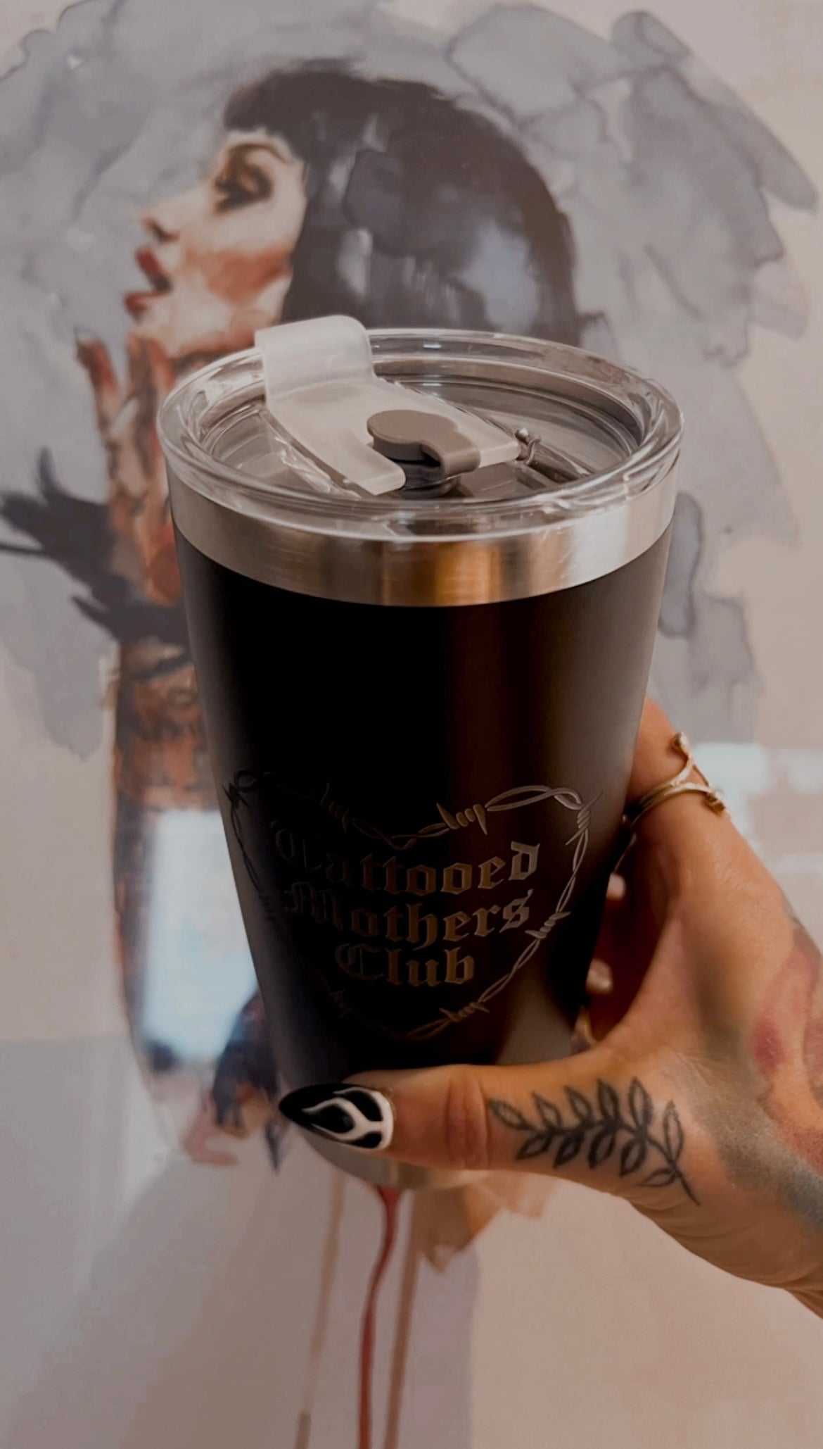 Tattooed Mothers Club Barbwire Heart Travel Mug