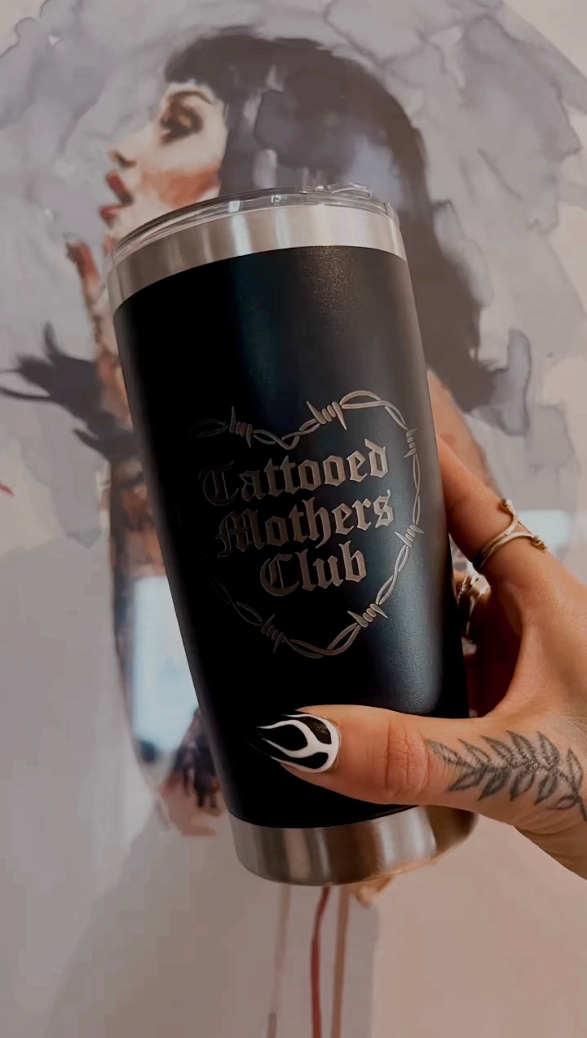 Tattooed Mothers Club Barbwire Heart Travel Mug