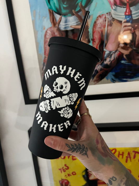 Seconds sale item, mayhem maker cold cup