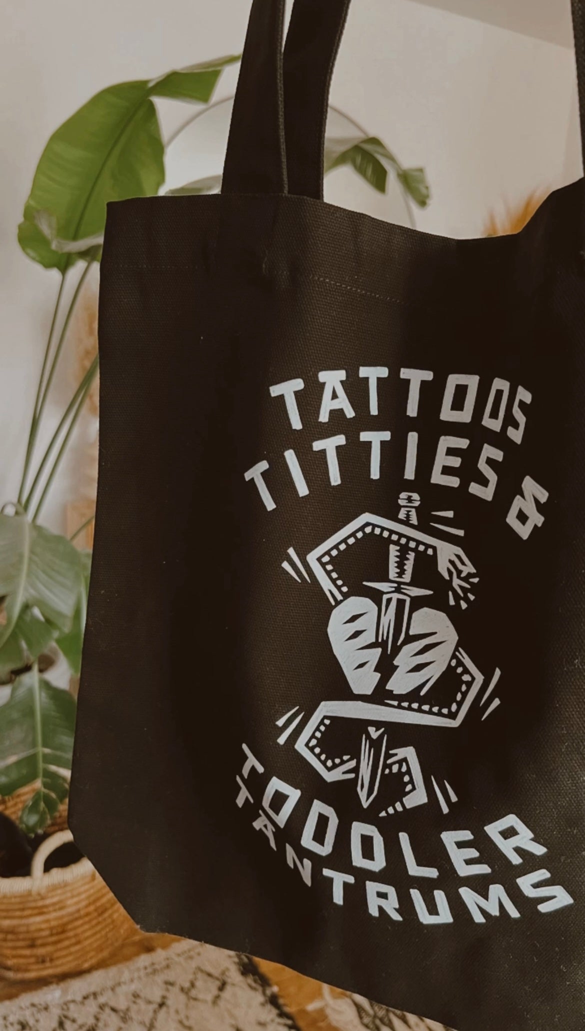 Tattoos Titties And Toddler Tantrums Tote bag