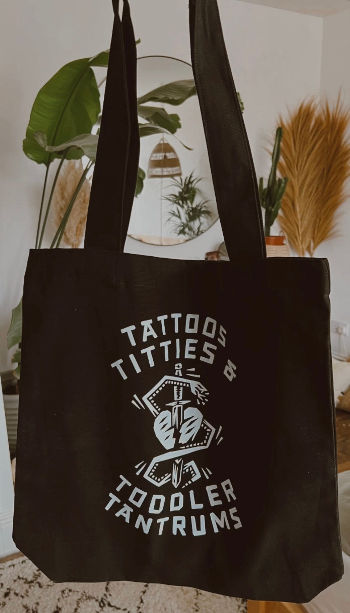 Tattoos Titties And Toddler Tantrums Tote bag