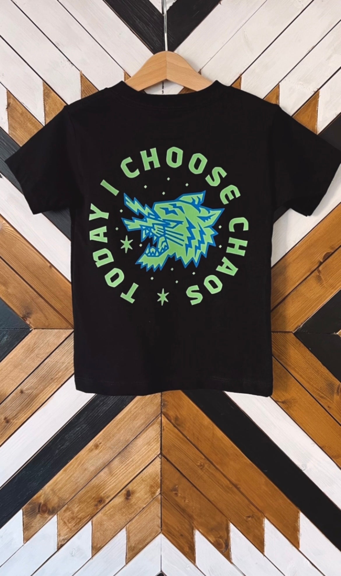 “Today I Choose Chaos” Neon Collection kids Tee