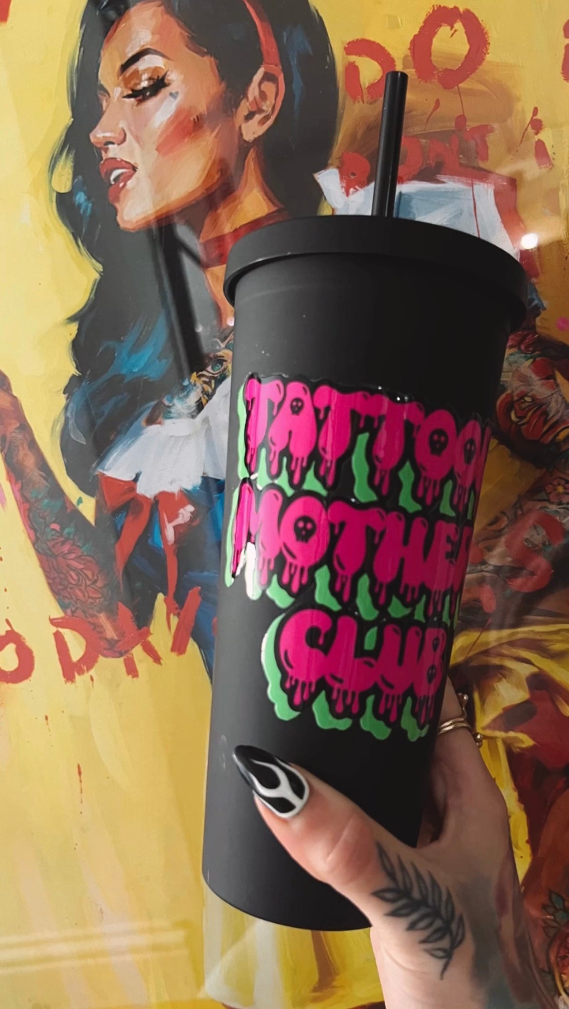 Tattooed Mothers Club Neon drip Cold Cup