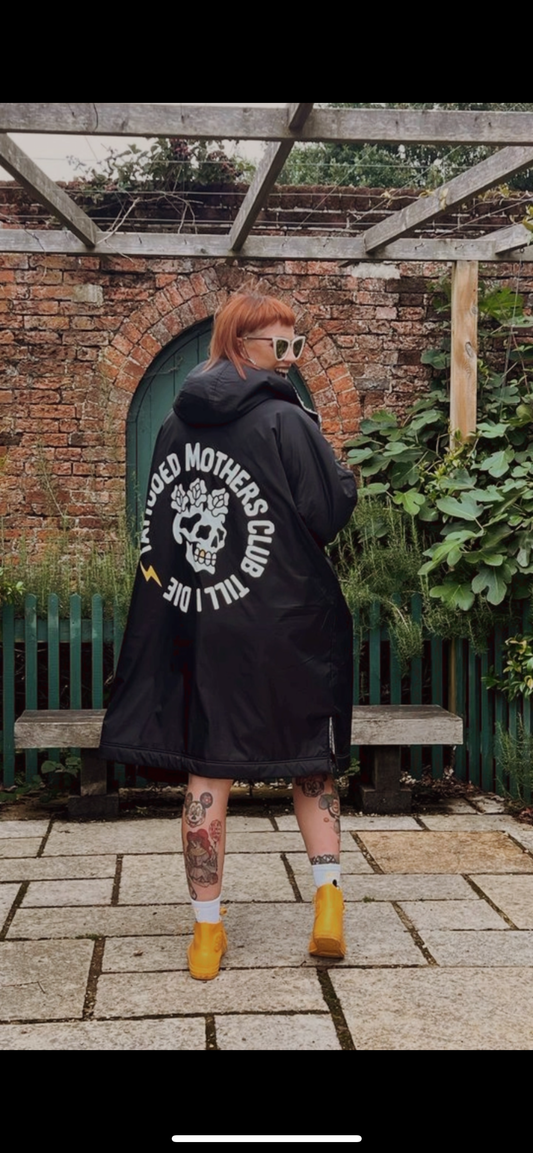 Tattooed Mothers Club Till I Die Sherpa Lined Robe Coat