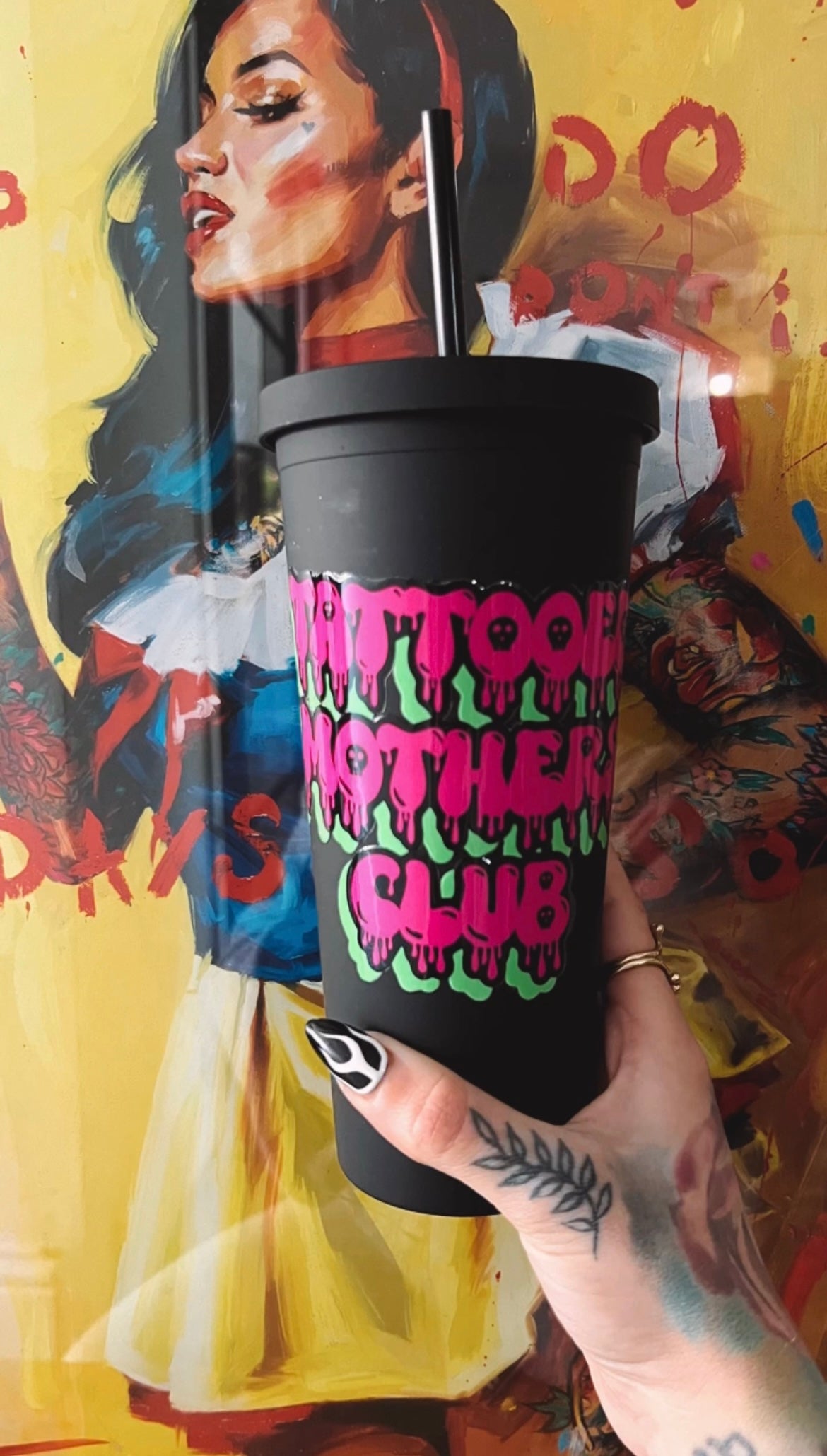 Tattooed Mothers Club Neon drip Cold Cup