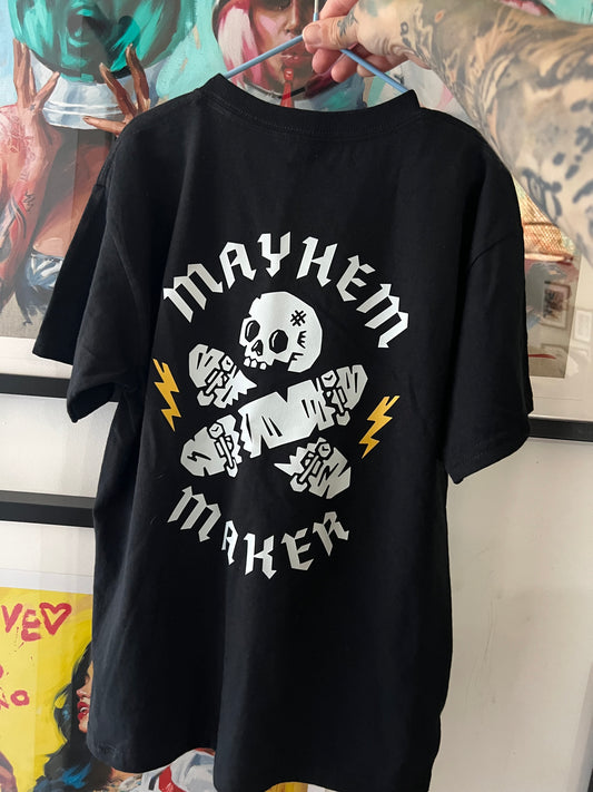 Mayhem maker t shirt age 9-10