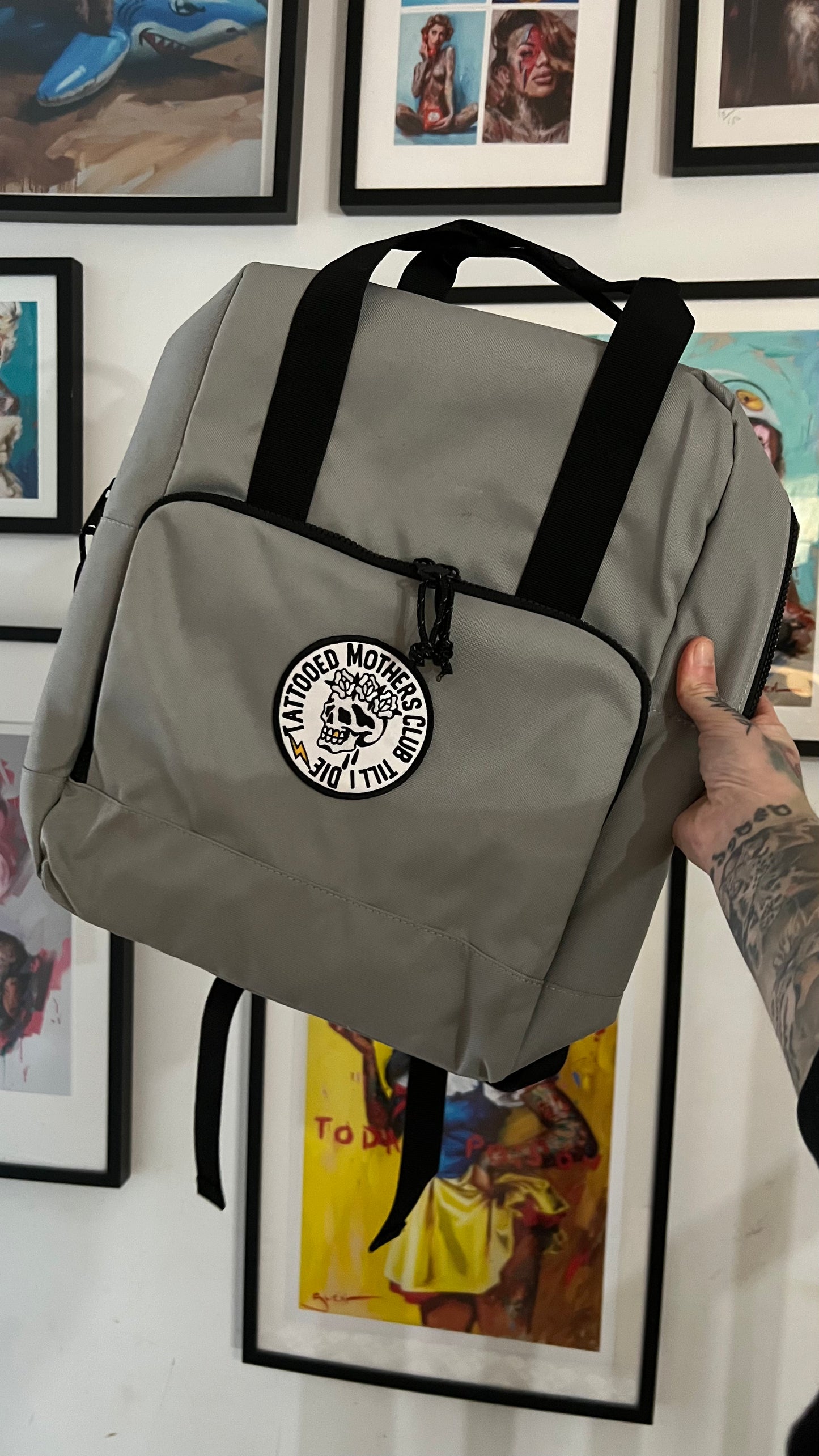 Seconds sale ice grey tmc till i die backpack.