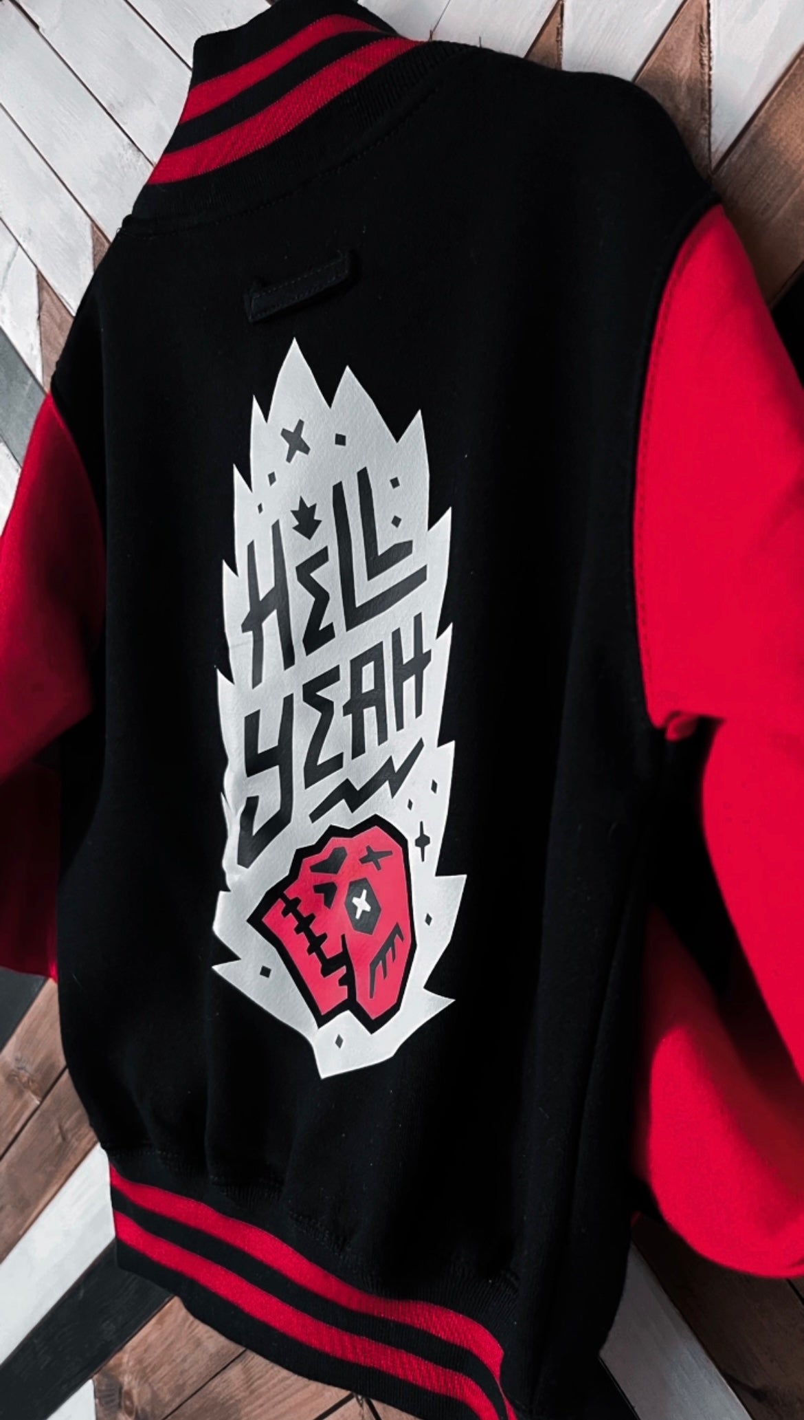 Creators Of Chaos Club Hell Yeah Baseball Jacket