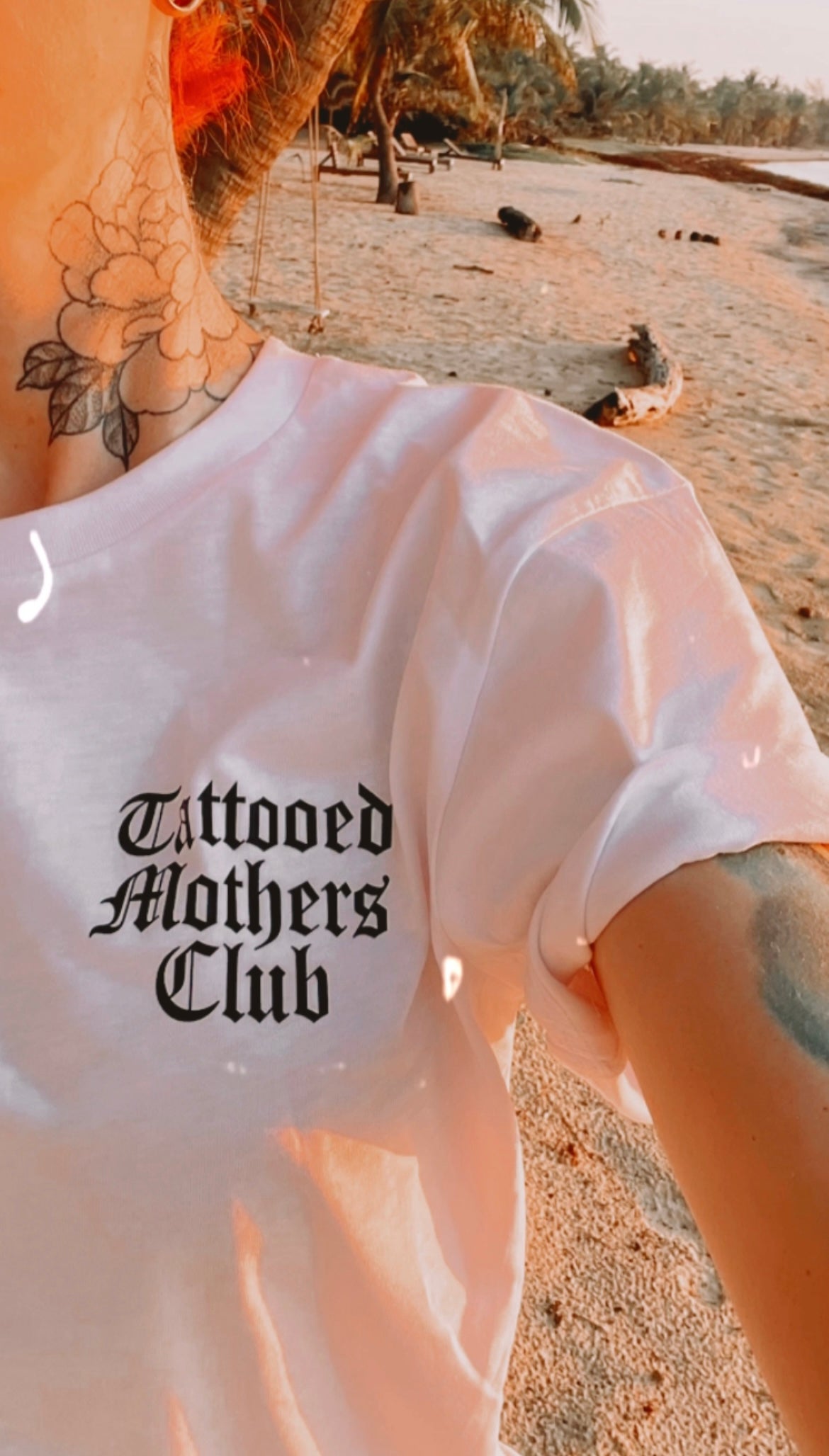 Welcome To The Club Tattooed Mothers Club Tee In White