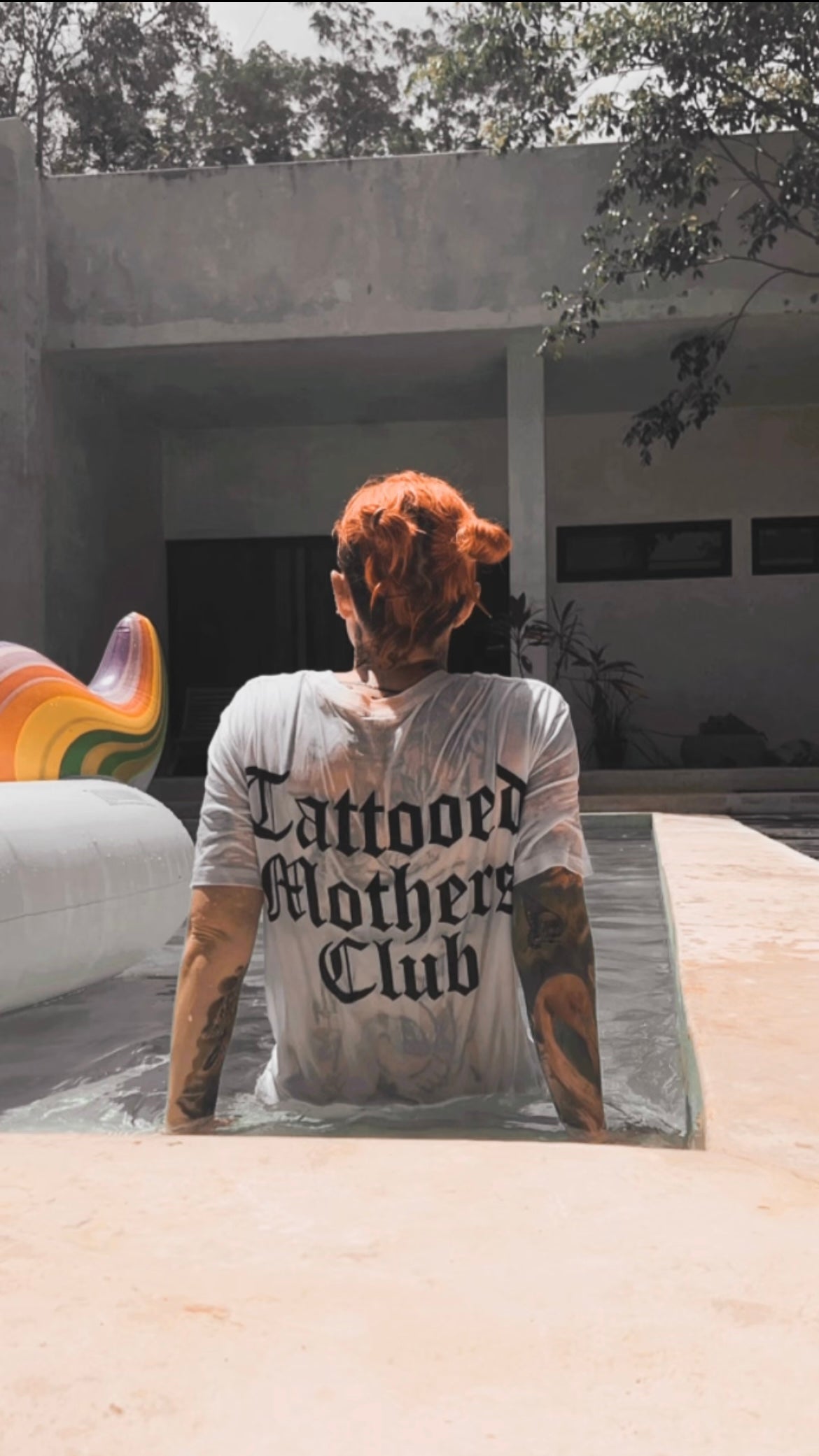 Welcome To The Club Tattooed Mothers Club Tee In White