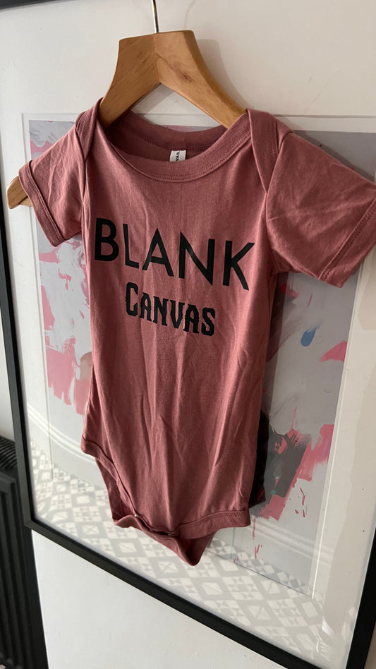 Blank canvas baby grow one off