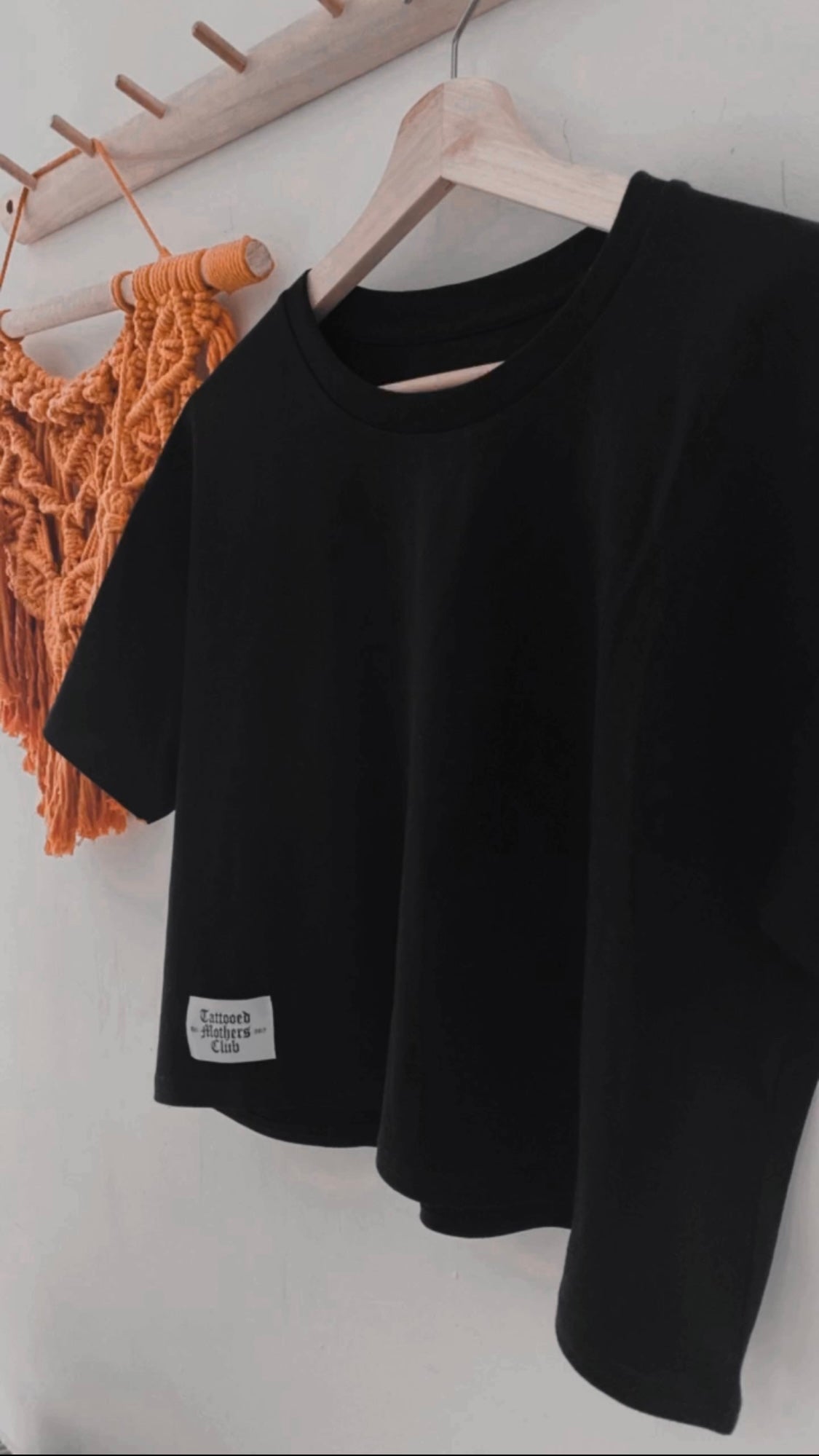 TMC Basic Collection Cropped Black Tee