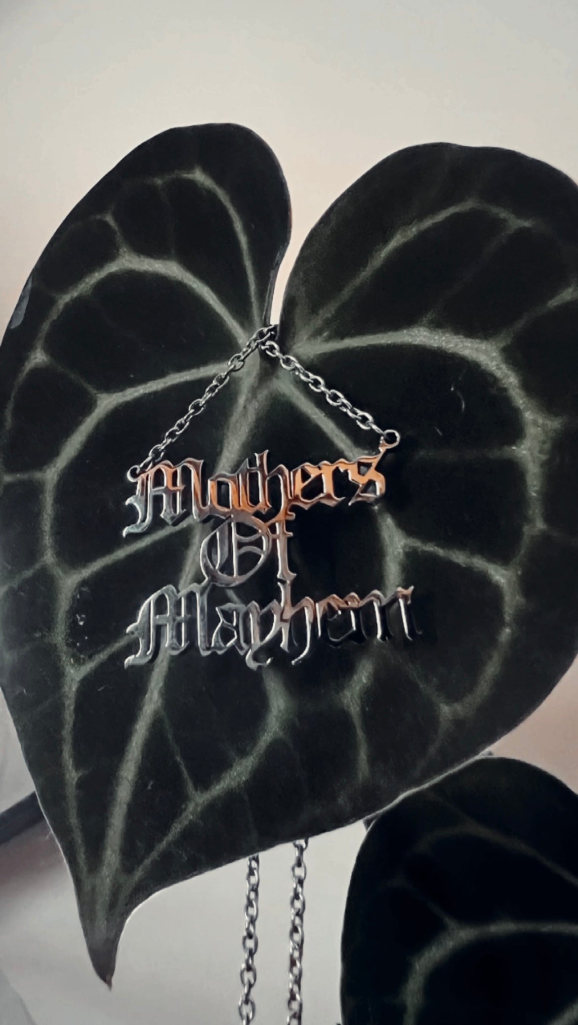 Silver Mothers Of Mayhem Necklace