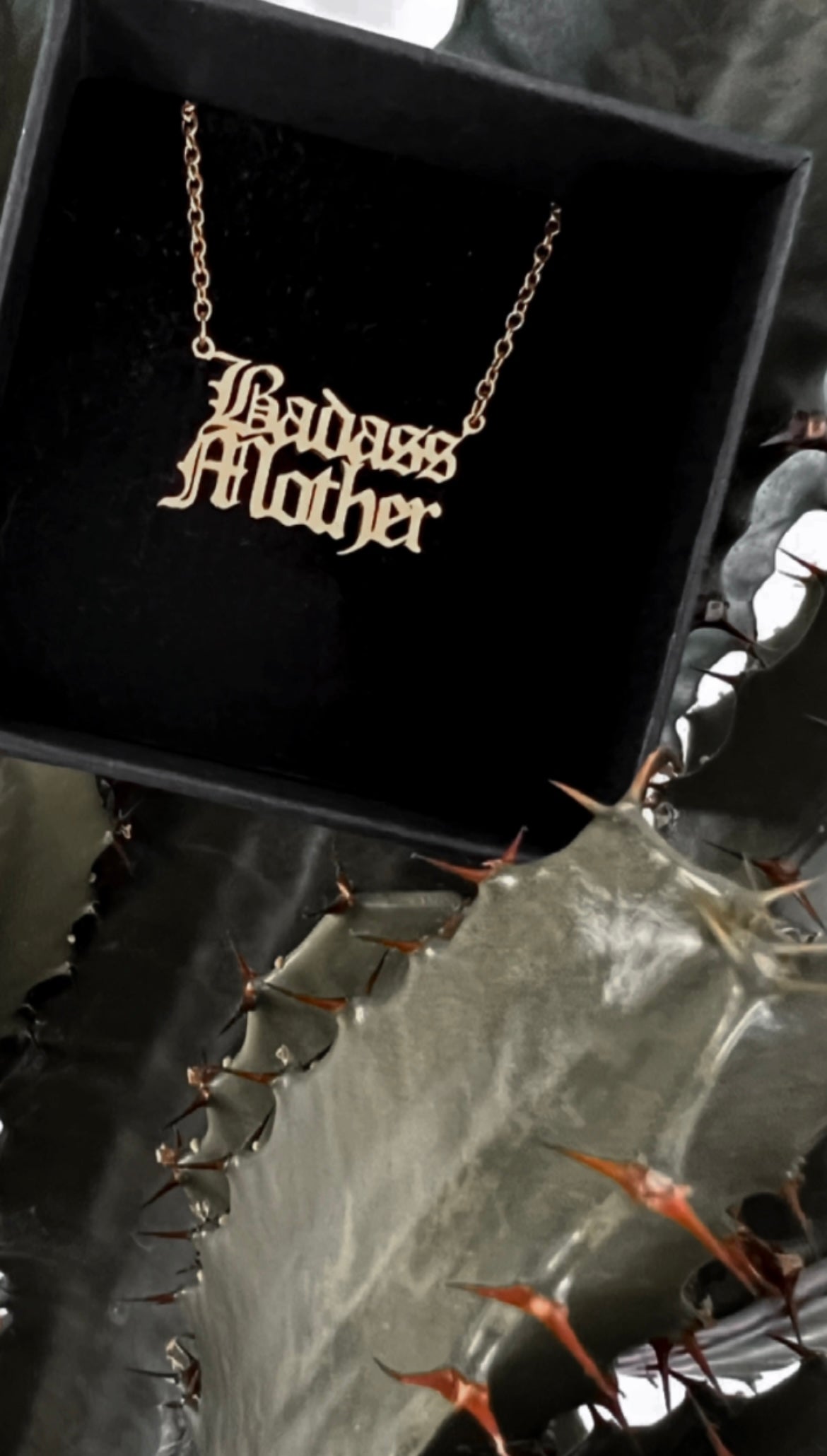 Gold Mini Badass Mother Necklace