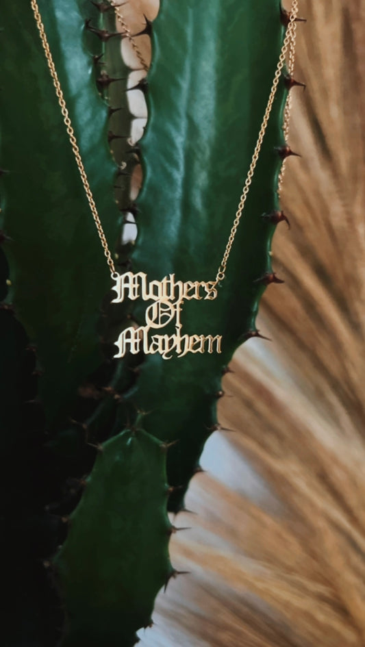 Gold Mothers Of Mayhem Necklace