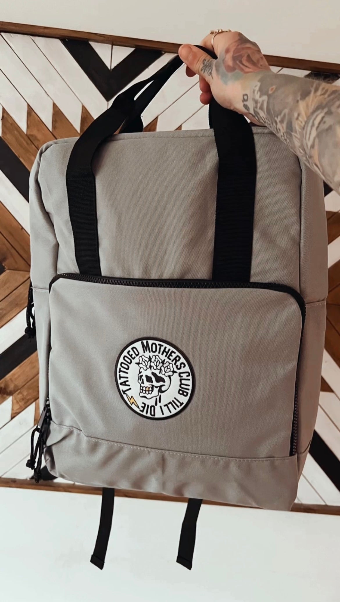 Till I Die Backpack In Ice Grey