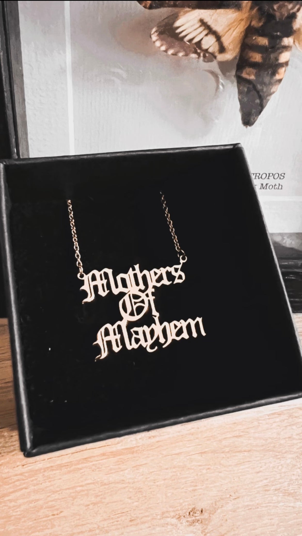 Gold Mothers Of Mayhem Necklace