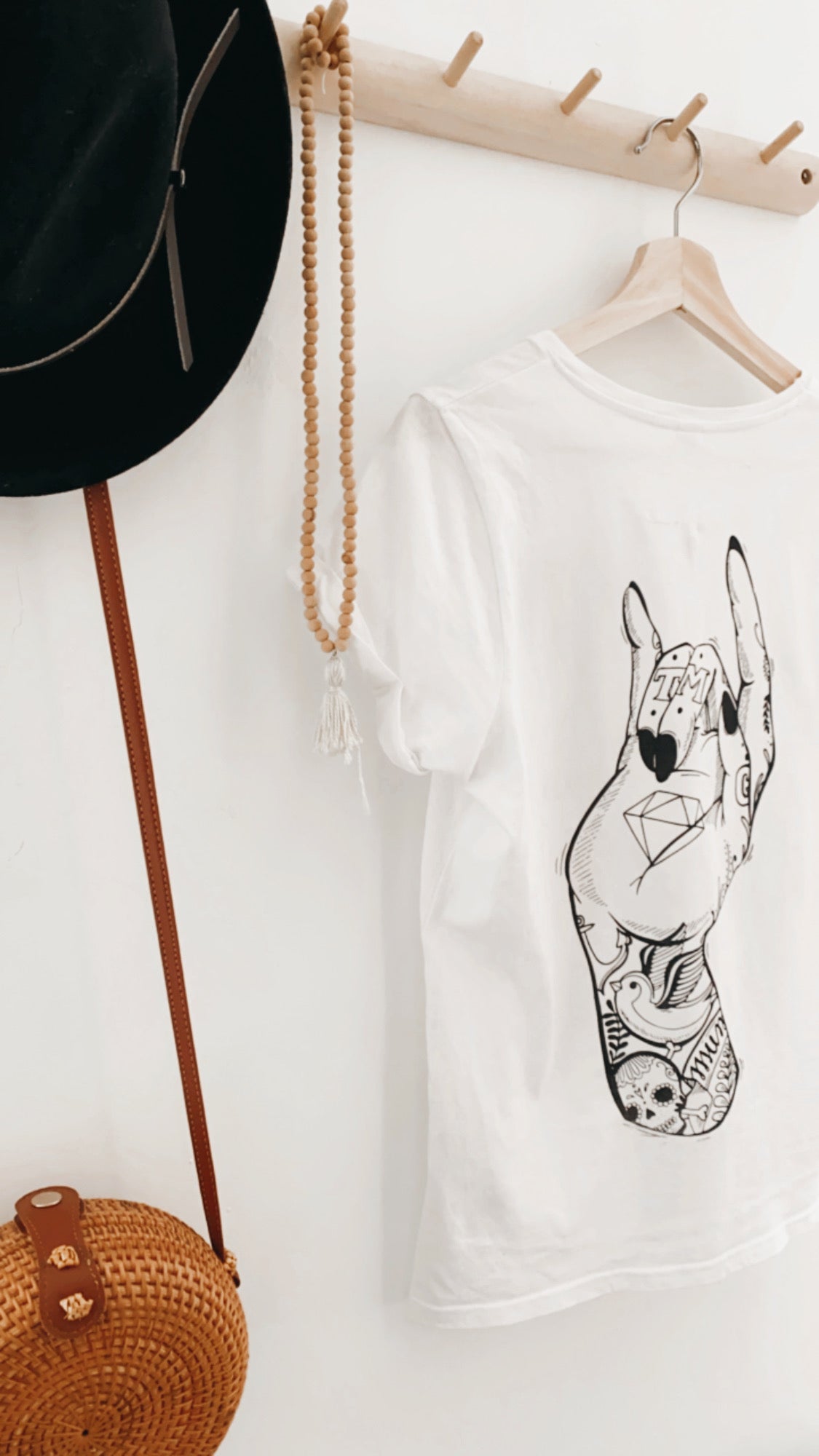 Rolled Sleeve Tee In White