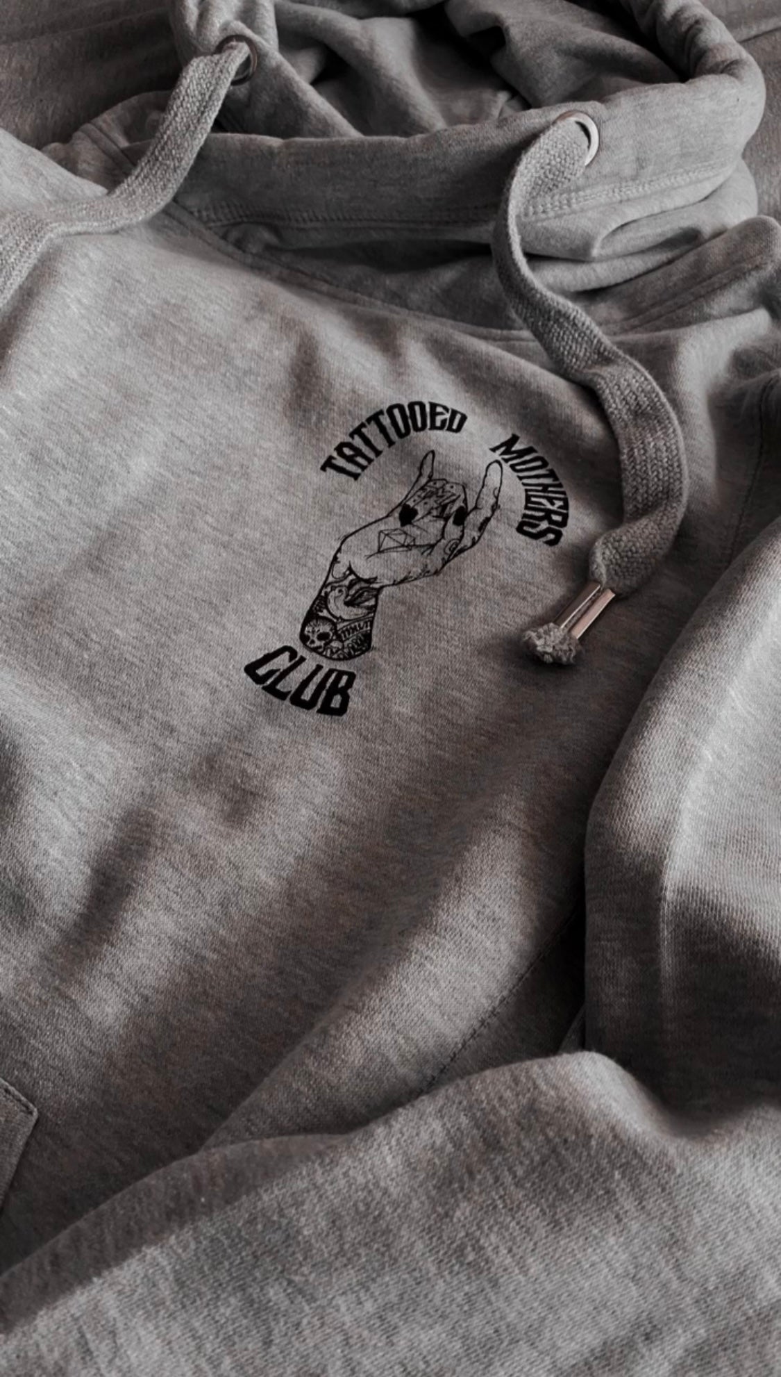 Classic Marl Grey high Neck hoodie